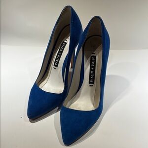 Alice + Olivia Blue Suede Heels